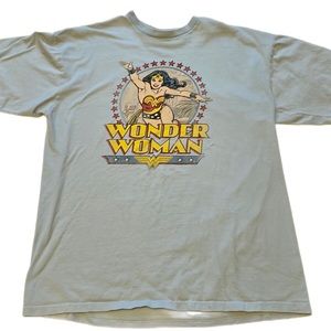 Retro  Y2K Wonder Woman DC Comics 2009 Light Blue Graphic Tee